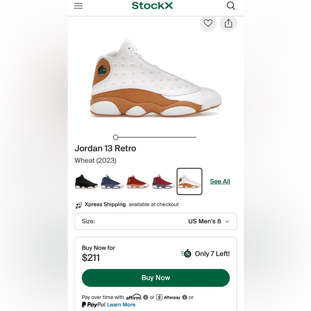 Retro wheat 13 Jordan’s